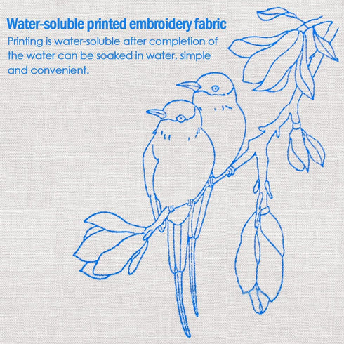 FOCCTS Hummingbird and Flower Embroidery Kit, DIY Embroidery Kits with Patterns and Instructions Hoops Needles Threads, Embroidery Starter Kit for...