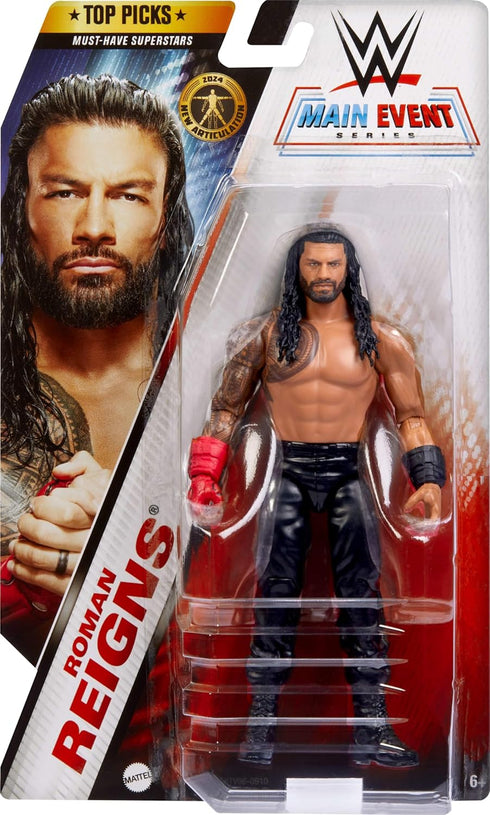 Mattel WWE Top Picks Action Figure, 6-inch Collectible Roman Reigns with 14 Articulation Points & Life-Like Look...