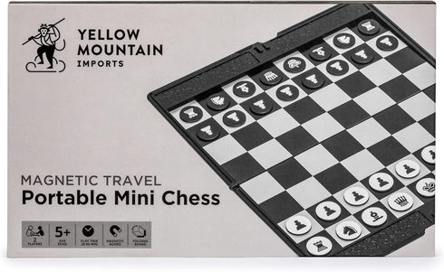 Yellow Mountain Imports Magnetic Travel Foldable Chess Wallet Set (7.9-Inch) - Portable & Perfectly Travel-Size...