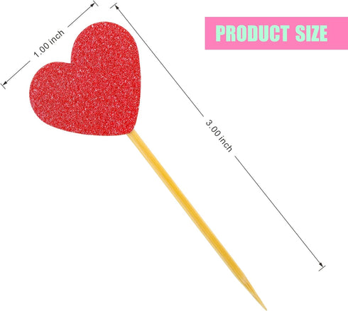 Cupcake Toppers 30Pcs Set, GUCUJI Funny Heart Glitter Mini Birthday Cake Snack Decorations Picks Suppliers Party Accessories for Wedding and Baby ...