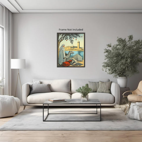Posterizer 1 pcs-vintage travel poster-come to Palestine-Collectibles & Fine Art-Vintage Art- Gift for Men Women Entrepreneur Teens- unframed wall...
