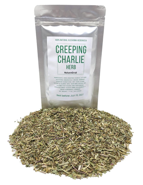Creeping Charlie Herbal Tea, Made from 100% Glechoma Hederacea, Cut & Dried Ground Ivy - Net weight: 1.0oz/28.5g...
