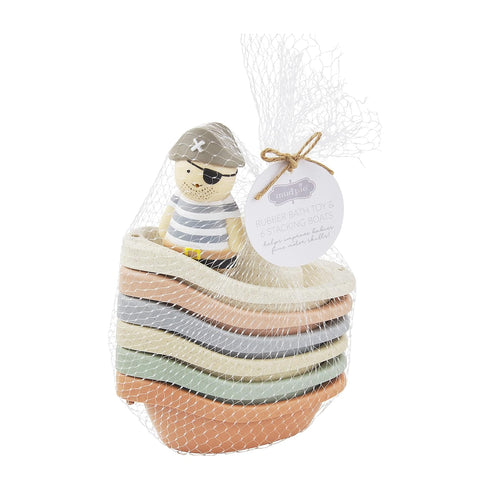 Mud Pie Children's Stacking Boat Set, Pirate...