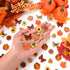200 Pcs Thanksgiving Buttons for Crafts - Fall Pumpkins Sunflowers Shaped Thanksgiving Day Wooden Orange Buttons for Sewing Clothes Accessories Sc...