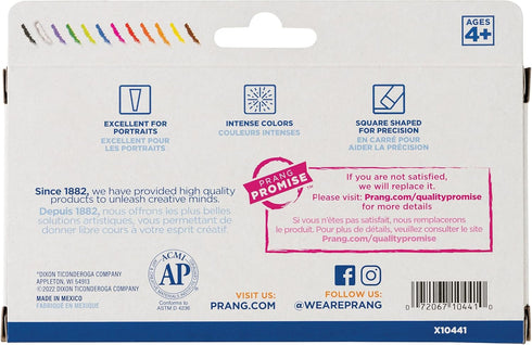 Prang Pastello Paper Chalk, Square, Assorted Colors, 12 Count...