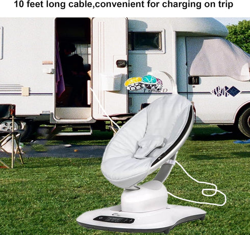 10 Ft Power Cord Replacement for 4moms mamaRoo 2/4, mamaRoo 2015 Infant Seat, RockaRoo Baby Swing, OH-1048B1203000U 12V 3A AC Adapter for mamaRoo ...