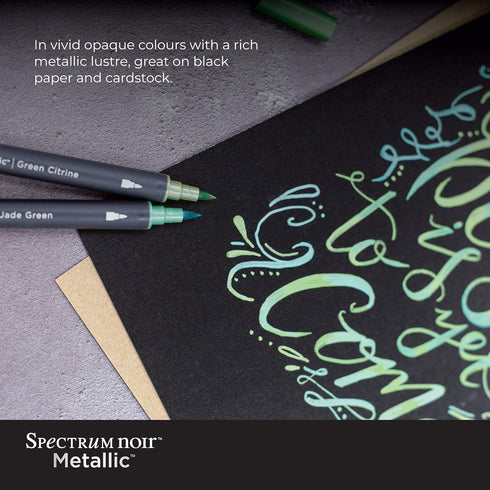 Spectrum Noir 6 Piece Rare Minerals Metallic Marker Set, Multicolor...