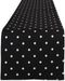 DII Polka Dot Kitchen Collection, Table Runner, 14x72, Black/White Reversible...