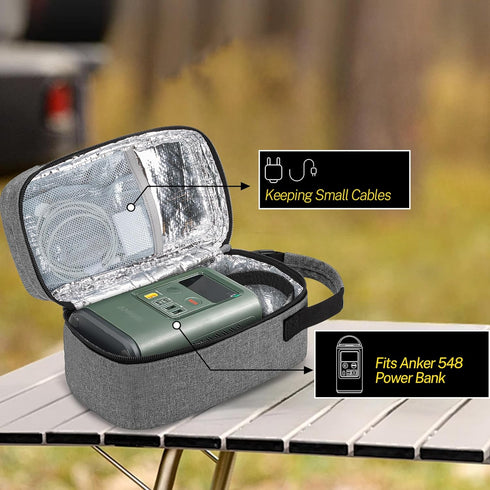 BAFASO Power Bank Case Compatible with Anker 548 Power Bank, Power Bank Bag with Cable Storage Pockets, Gray......