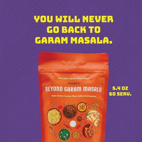 Padma's Beyond Garam Masala, Made in New York (Best Garam Masala) Curry Powder (Blend of 15 Spices) 100% Natural. Make Better Curries Than Restaur...
