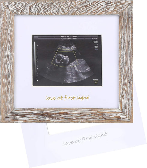 IHEIPYE Baby Love at First Sight Sonogram Keepsake Frame - Ultrasound Picture Frame - Pregnancy Announcement Frame for Expecting Parents, Gender R...