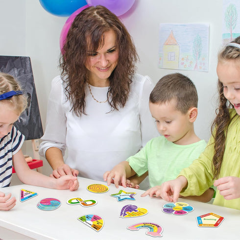 96 Pcs Breath Calm Anxiety Sensory Stickers Reusable Mindfulness Stickers Calming Strips Adhesive Sensory Strips for School Office Classroom Desk ...