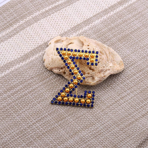 CHOORO The Sorority Heart Brooch Pin Sorority Gift Greek Sorority Jewelry Gift (Z golden brooch)...