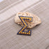 CHOORO The Sorority Heart Brooch Pin Sorority Gift Greek Sorority Jewelry Gift (Z golden brooch)...