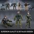 US Army Men Action Figures Play Set,Toy Soldiers with Military Weapons Accessories for Kids Boys...