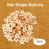 BQLZR Star & Heart Shape Wooden Buttons for DIY Projects Scrapbooking Pack of 200...