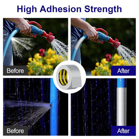 Butyl Sealant Tape Waterproof Aluminum Foil, Joist Tape for Decking 2 Inch, Super Sticky, Repair Roof Leak, Sealing Awning Crack, Patching Deck Fl...