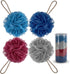 Multi Color Optional Shower Ball Soft Sponge Scrubbing, Exfoliating and Skincare Removing Bath Sponge Luffa Body Scrub Cotton Mesh Bag Shower Ball...