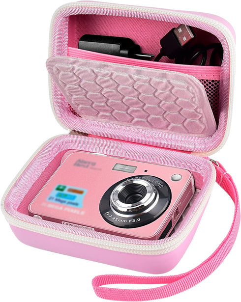 Carrying & Protective Case for Digital Camera, AbergBest 21 Mega Pixels 2.7" LCD Rechargeable HD/Kodak Pixpro/Canon PowerShot ELPH 180/190 / Sony ...