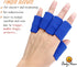BodyMoves Finger Brace Splint Sleeve Thumb Support Protector Cushion Pressure Safe Elastic Breathable Stabilizers (Aqua Blue)...