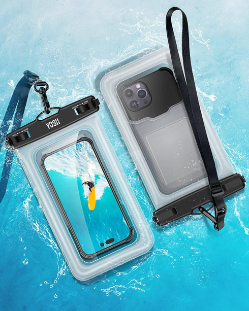 YOSH 2024 IPX8 Floating Waterproof Phone Pouch, Floatable Waterproof Phone Case Dry Bag for Swimming with Adjustable Lanyard for iPhone 15 14 13 1...