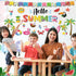 Hello Summer Bulletin Board Decorations Summer Beach Classroom Decor Hawaiian Tropical Palm Cutouts for Back to School Window Wall Home Door Offic...