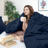Utopia Bedding Duvet Cover Queen Size - 3 Piece with Zipper Closure - 1 Comforter Cover 90X90 Inches & 2 Pillow Shams 20X26 Inches (Navy) Comforte...