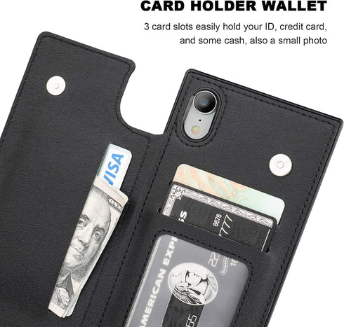 Bocasal Crossbody Wallet Case for iPhone Xr Credit Card Holder PU Leather Kickstand Shockproof Detachable Cross Body Strap Lanyard Magnetic Closur...