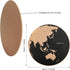 ANNOVA World Map Notice Board 3pcs Pack 12-Inch Cork Memo Board Stick-On Mounting Non-Residue, Pinnable, Pinboard (Cork Brown, 12 Inch)...