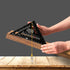 Beslands 7 inch Rafter Square with Level, Aluminum Metal Triangle Ruler Carpenter Square Woodworking Layout Tool Aluminum Triangle Tool Stainless ...