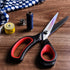 LIVINGO Professional Sewing Scissors Set: 8.5” Heavy Duty Sharp Titanium Coated Forged Stainless Steel Fabric Scissors, 4.5” Small Detail Embroide...