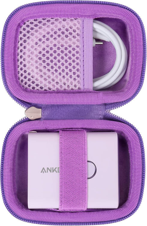 khanka Hard Case Replacement for Anker 45W Wall Charger 5,000mAh 20W Portable Charger, 521 Power Bank (PowerCore Fusion), Case Only (Purple)......