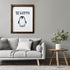 Posterizer 1 pcs-Be happy-cute penguin quote-Kids Room Art-Motivational & Inspirational Art-Gift for Daughter, Son, Kids-decor for nursery toddler...