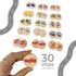 Ulanik Transport Matching Memory Game for Toddlers Age 3 + Year Old Preschool Wooden Board Games for Kids 4-8 Learning & Education Toys — 30 chips...