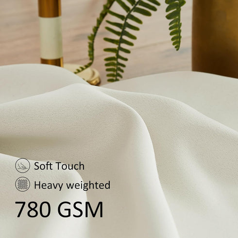 Treatmentex Pompom Window Curtain Panels Natural 45" Long Small Window Curtain Ivory Curtain Drapes for Basement Laundry Room Darkening Curtains 2...