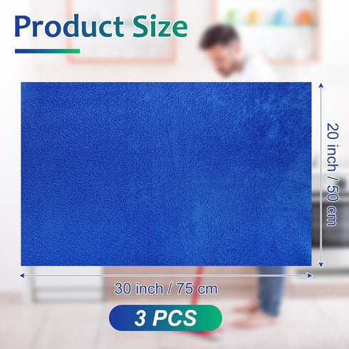 3 Pcs Extra Large Microfiber Cleaning Cloth 30" x 20" Washable Reusable Microfiber Towel Streak Free Lint Free Cloth for Cleaning Home Glass Offic...