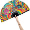 Amajiji Large Folding Hand Rave Fan Popping Fan for Line Dancing Clacking Fans for Boots On The Ground Dance,Party,Decoration,Festival (Dream ?low...