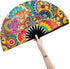 Amajiji Large Folding Hand Rave Fan Popping Fan for Line Dancing Clacking Fans for Boots On The Ground Dance,Party,Decoration,Festival (Dream ?low...