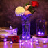 HL Submersible LED Light,Purple Small LED Light,100 Hours Waterproof Flameless Led Lights Battery Powered for Wedding Home Vase Festival Party Dec...
