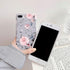 YeLoveHaw for iPhone 8 Plus / 7 Plus Case for Girls, Flexible Soft Slim Fit Full Protective Cute Phone Case Cover with Purple Floral and Gray Leav...