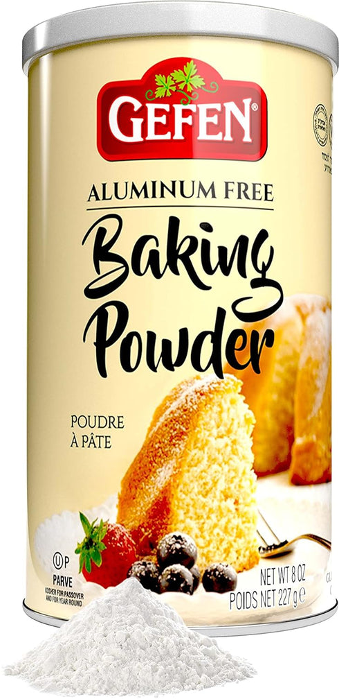 Gefen Baking Powder, 8oz Resealable Container, Gluten Free, Aluminum Free, Cornstarch Free...