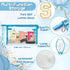 Preppy Patch Cosmetic Bag - Summer Blue SPF Chenille Varsity Letter Clear Toiletry Bag Aesthetic Waterproof Portable Makeup Bag Transparent PVC Zi...