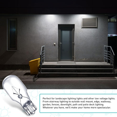 Riakrum T5 Landscape Light Bulbs 12 Volt 4 Watt Landscape Bulbs Low Voltage Landscape Lighting Bulbs Base Light Bulb for Replacement Outdoor Garde...