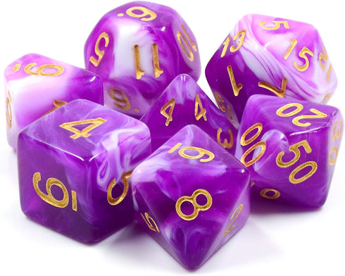 New HD Polyhedral Dice Sets D&D Dice for Dungeon and Dragons RPG Role Playing Games MTG Pathfinder Table Top Games 7 Dice Set Berry Cream...