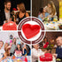 Heart Shaped Cake Pans 10 Inch 2pcs,Nonstick Silicone Heart Cake Mold,Reusable Baking Tins Brownie Pans,Heart Cake Pan Set for Valentine's Day(Red...