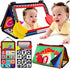 Baby Tummy Time Toys with Mirror, Books, Teethers - For 0-12 Months with High Contrast, Montessori Crawling Toys for Boys & Girls...