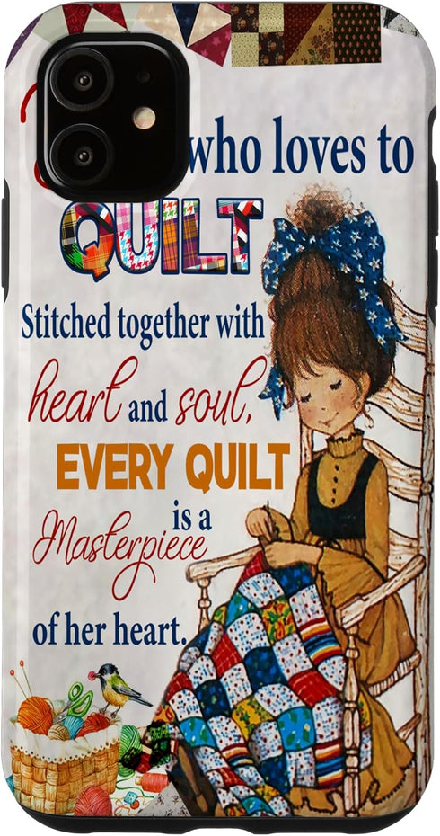 iPhone 11 Quilting She Who Loves To Quilt For Women Mom Mother Case...