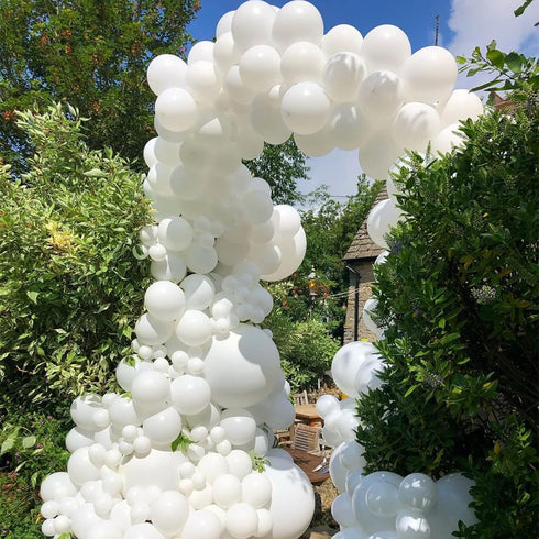 KOMOREBI White Balloons 12 Inch 100pcs Plain White Balloons White Latex Balloons for Birthday Engagement Wedding Baby shower Anniversary Party Dec...