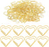 100 Pcs Gold Heart Paper Clips Gold Love Heart Shaped Small Paper Clips Cute Stainless Steel Metal Paper Clips Paperclips Bookmarks for Women Docu...
