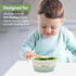 CHILDLIKE BEHAVIOR 3-in-1 Baby Sippy Bowl Set - Mess-Free Mealtime Magic - Includes Cereal Bowl, Lid, Ergonomic Spoon - Snack Bowl for Soup, Milk,...